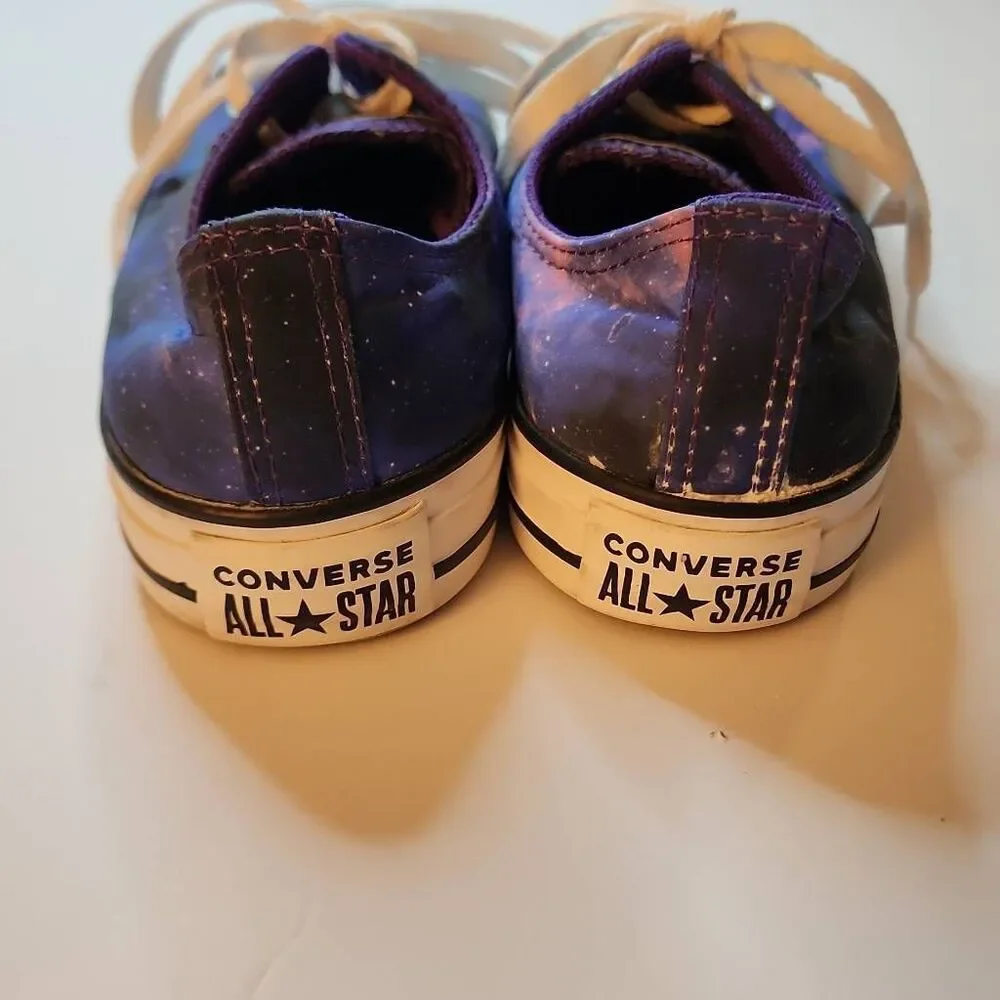 Converse Chuck Taylor All Star Low Top Shoes in a Vibrant Blue & Purple Nebula G